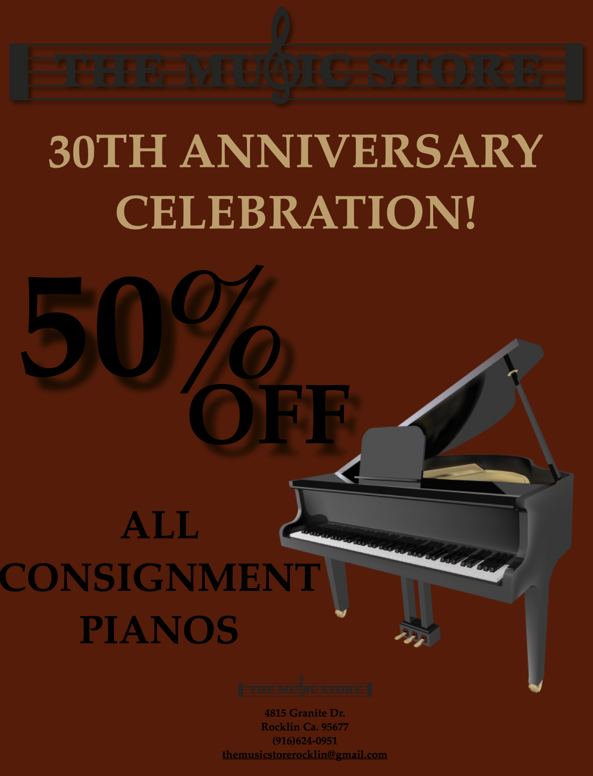 piano sale flyer